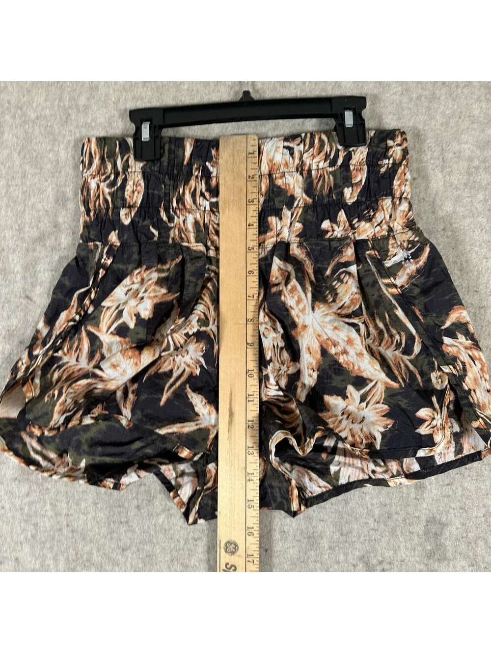 Free People Movement High Rise Shorts Medium The Way Home Black Floral